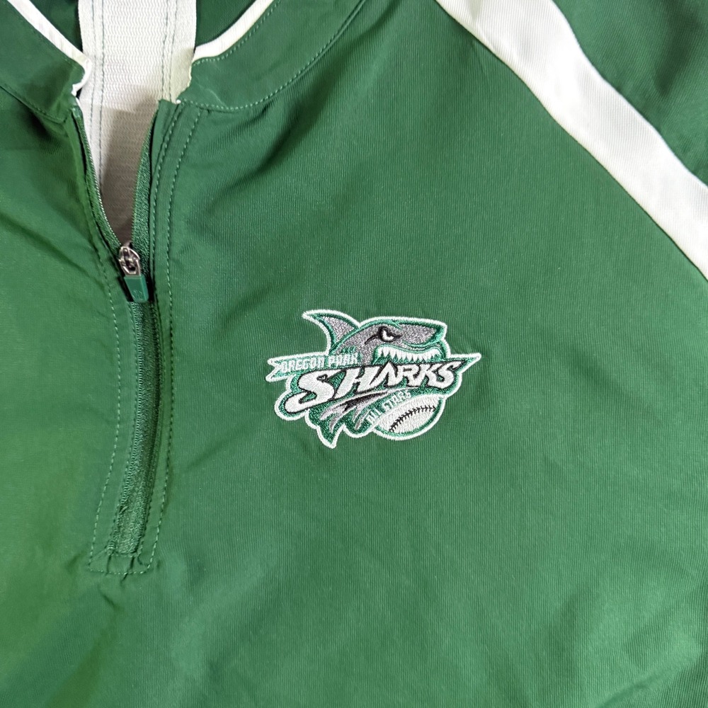 Holloway Oregon Park Sharks Allstar Baseball Pullover Short Sleeve Jacket Large - Picture 3 of 10